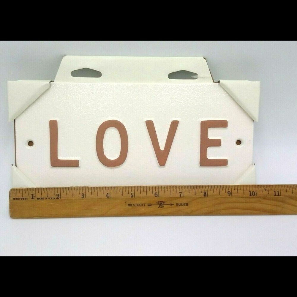 Hearth Hand Love Wall Art Bedroom Metal Office Sign Poster Home Decoration Gift - Picture 6 of 6